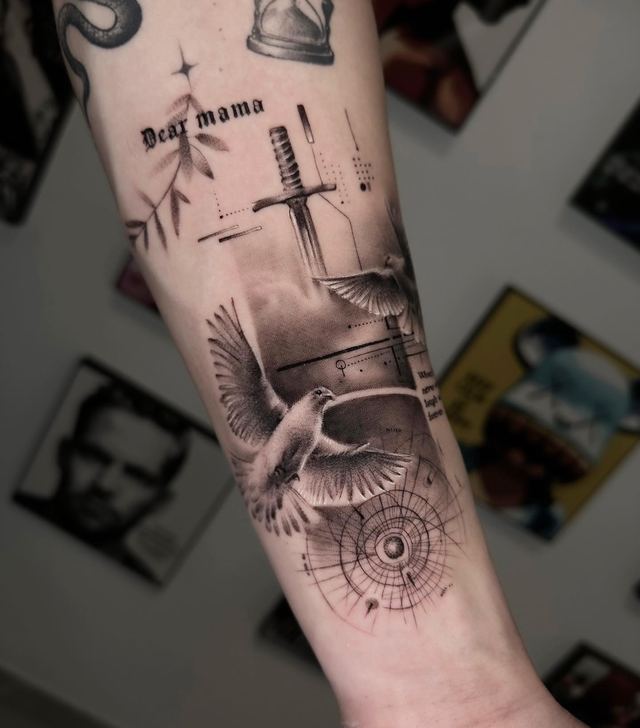 Dear Mama forearm – tattoo by DMTcollective, Karmiel
